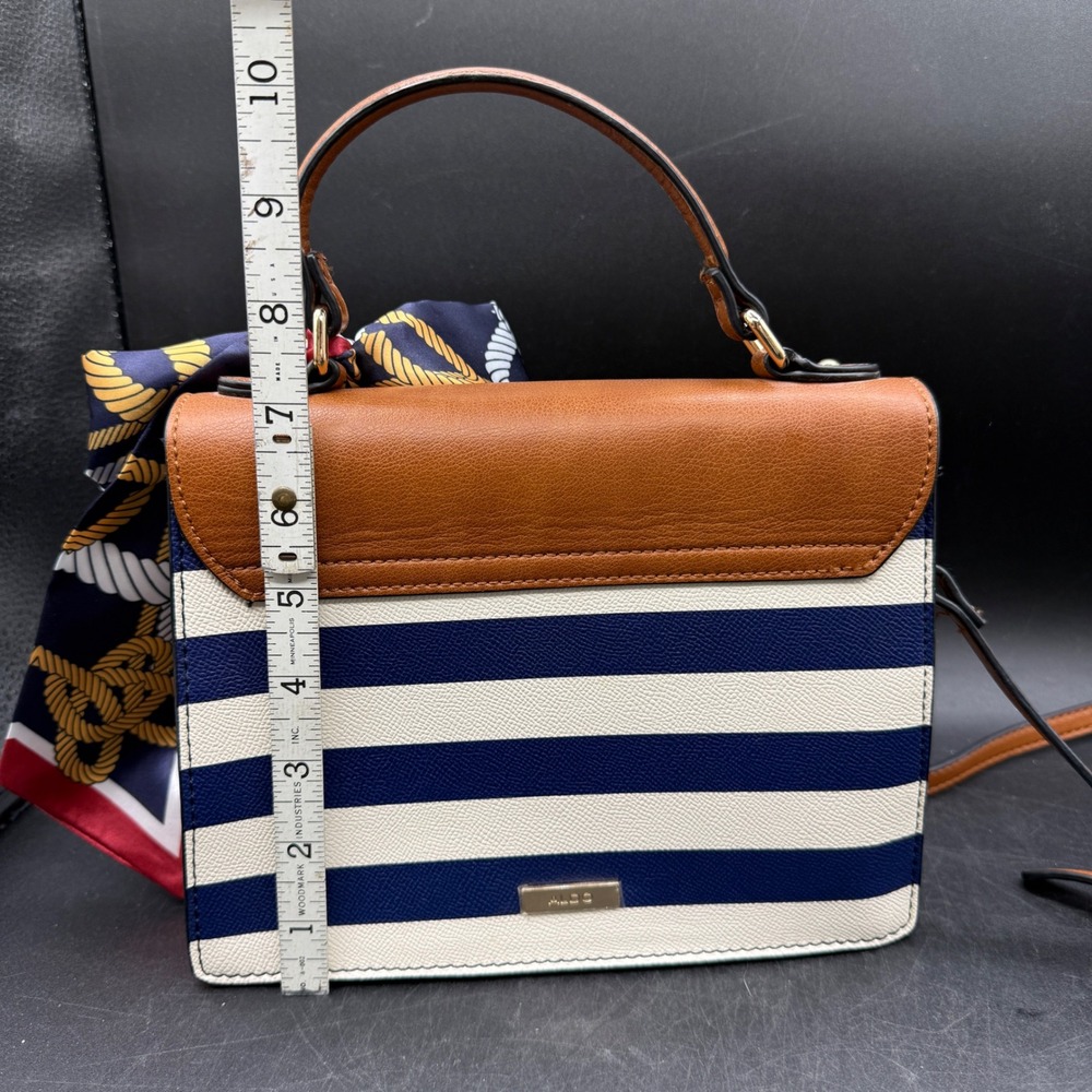 Aldo Byworth Crossbody Bag Womens Small Nautical Striped Scarf Patriotic - Picture 2 of 9